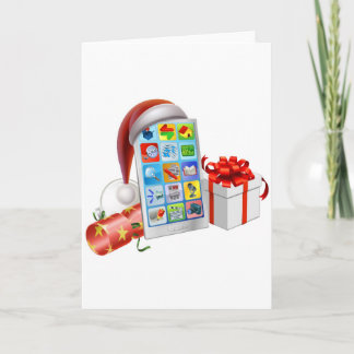 Christmas phone illustration holiday card