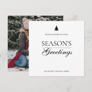 Christmas Photo and Text Personalised Simple Holiday Card