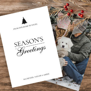 Christmas Photo and Text Personalised Simple Holiday Card