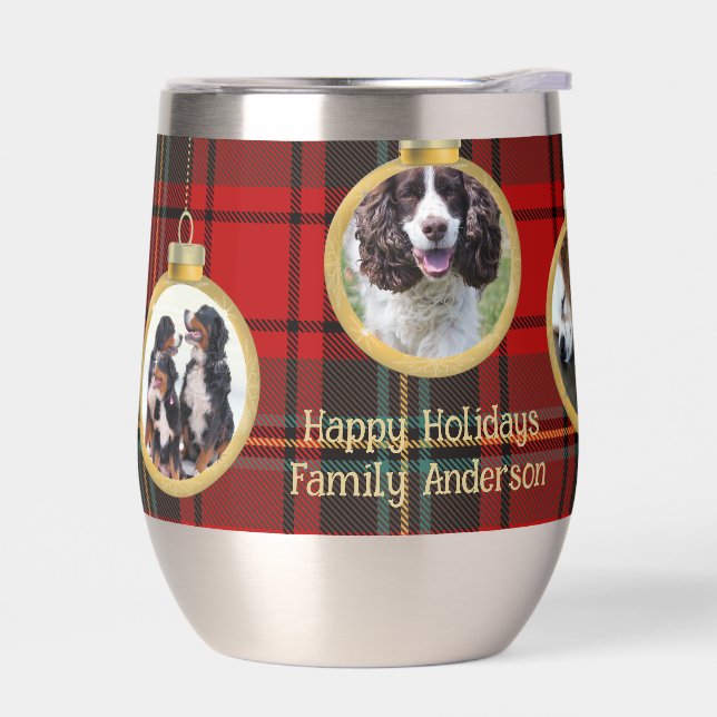 Christmas Photo Baubles Merry Blessing Hope (Left)