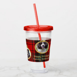 Christmas Photo Baubles Merry Blessing Hope Acrylic Tumbler