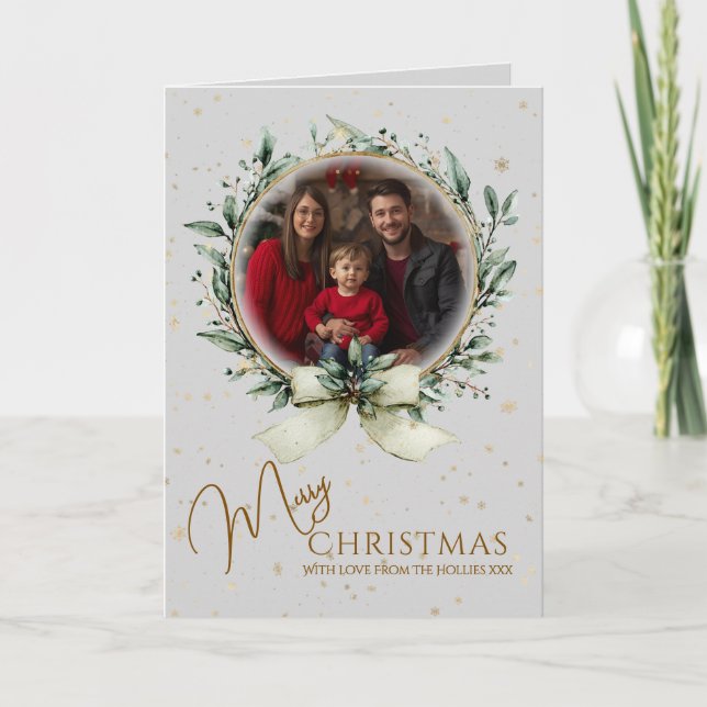  Christmas Photo Card Folded Greeting Card (Front)