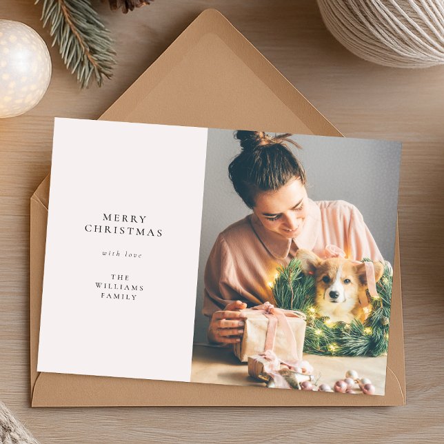 Christmas Photo Card | Minimal Modern Holiday (A chic Christmas photo card design perfect for sharing holiday joy in style)