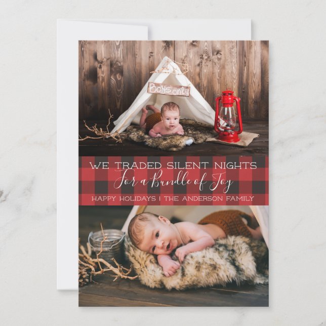 Christmas Photo Card - Silent-Less Nights (Front)