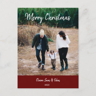 Christmas Photo Card - Simple Calligraphy Picture