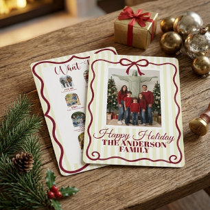 Christmas photo card template, what year card,