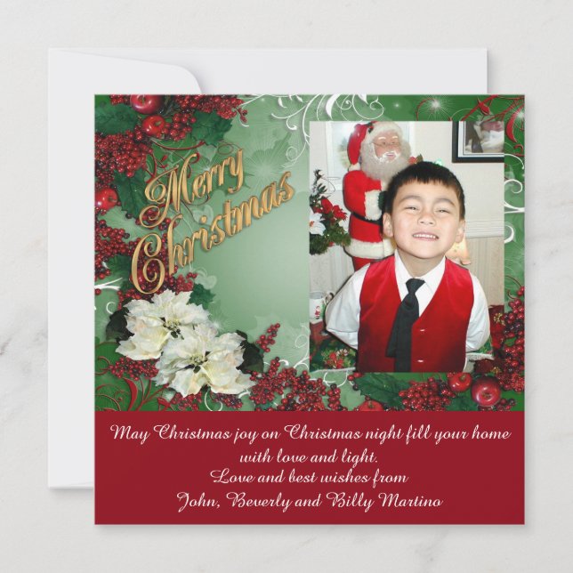 Christmas photo card traditional (Front)