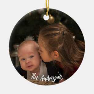 Christmas Photo Ceramic Ornament