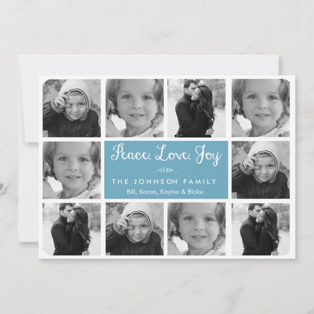 Christmas Photo Collage Card | Holidays (Front)
