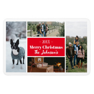 Christmas Photo Collage Magnet