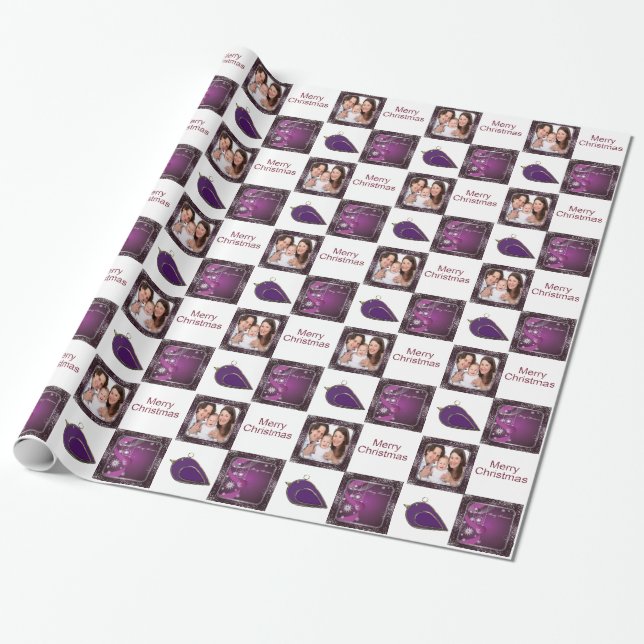 christmas photo customisable wrapping paper (Unrolled)