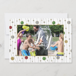 Christmas Photo Customise Card "Ornaments/Stars"