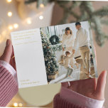 Christmas Photo Family | Happy Holidays Postcard<br><div class="desc">Celebrate the magic of the season with this modern minimalist family Christmas photo card. Featuring a clean design with elegant gold-inspired typography and space for your favorite family photo, this holiday card is perfect for sharing warmth, love, and joy with friends and relatives. The cozy yet stylish layout makes it...</div>