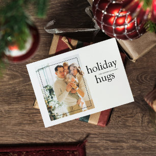 Christmas Photo Family   Holiday Hugs Postcard