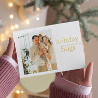 Christmas Photo Family | Holiday Hugs Postcard