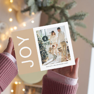 Christmas Photo Family    Joy Holiday Postcard