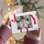 Christmas Photo Family | Red Joy Postcard<br><div class="desc">Christmas Photo Family | Red Joy Postcard</div>