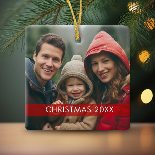 Christmas Photo Frame - Modern Ceramic Tree Decoration