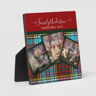 CHRISTMAS PHOTO GIFT - Anderson Tartan Collage Plaque
