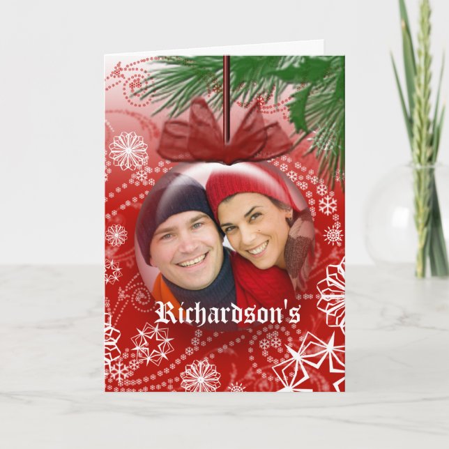 Christmas Photo Globe Ornament Template (Front)