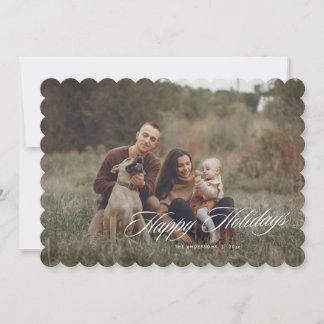 Christmas Photo Holiday Card | Scalloped Edge