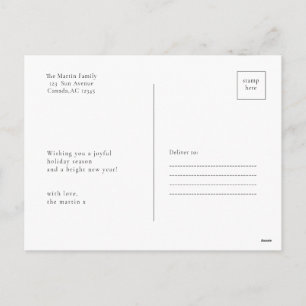 Christmas Photo Holiday Greeting for Festive Mail Postcard