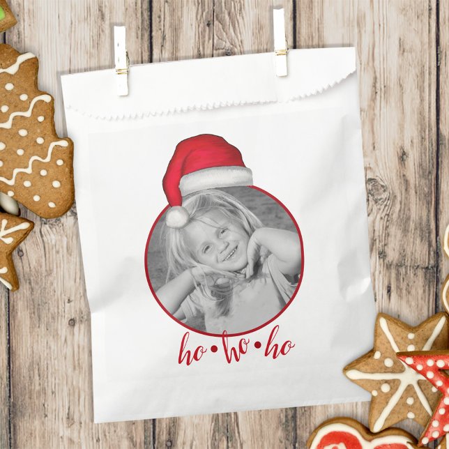 Christmas Photo Holiday Whimsical Red Santa Hat Favour Bag (Creator Uploaded)