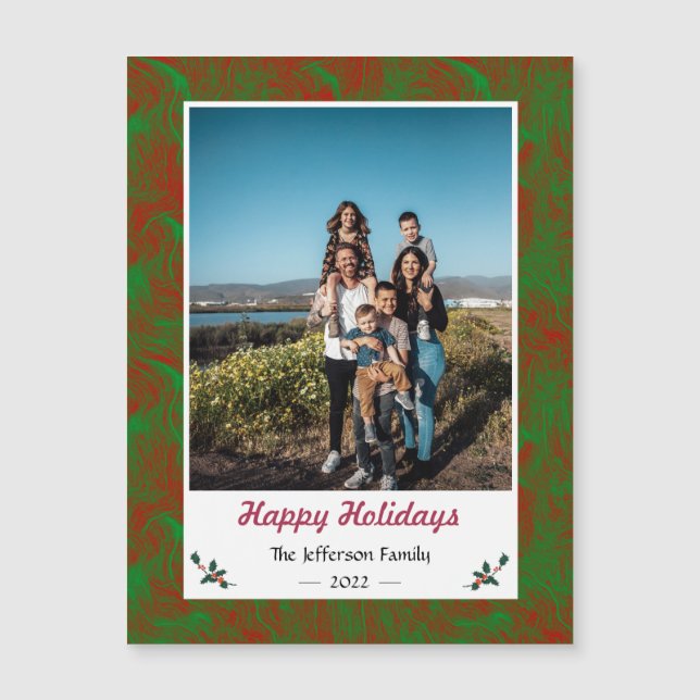 Christmas Photo Magnetic Card (Front)