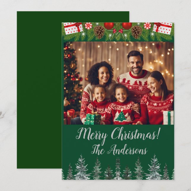 Christmas photo Merry Christmas! Christmas card (Front/Back)