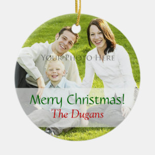 Christmas Photo Ornament Custom Template