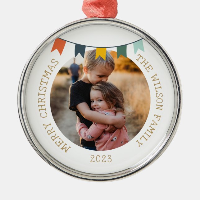 Christmas Photo Ornament | Personalised Holiday (Front)