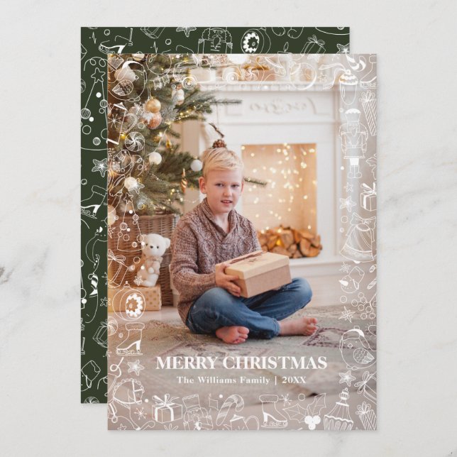 Christmas Photo Overlay Holiday Card (Front/Back)