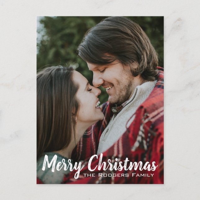 Christmas Photo Postcard | Custom Greeting (Front)