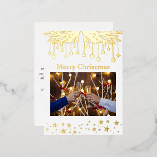 Christmas Photo Postcard, Foil Postcard