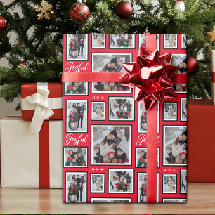 Christmas Photo Red Wrapping Paper