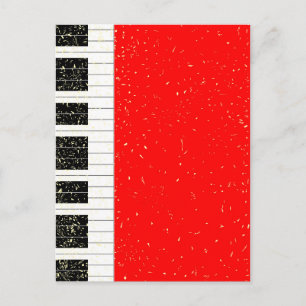 Christmas Piano Holiday Postcard