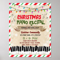 Christmas Piano Recital school event template