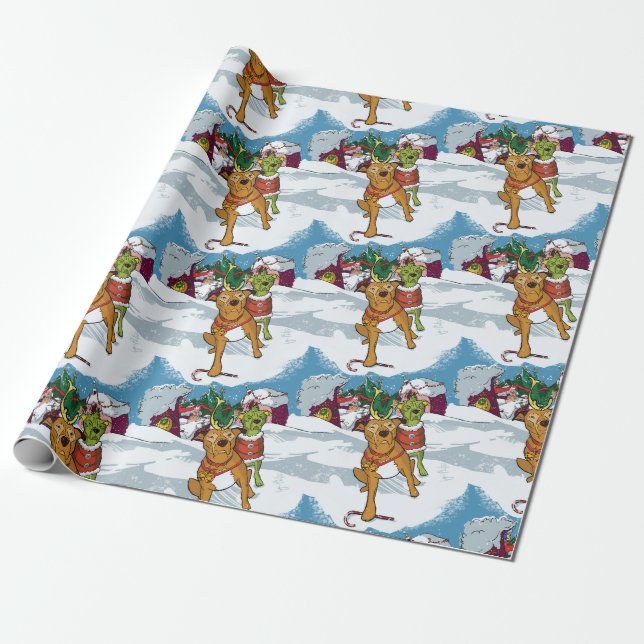 Christmas Pibbles Wrapping Paper (Unrolled)