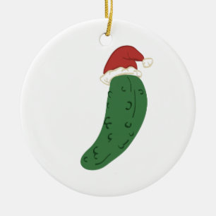 Christmas Pickle Ceramic Ornament