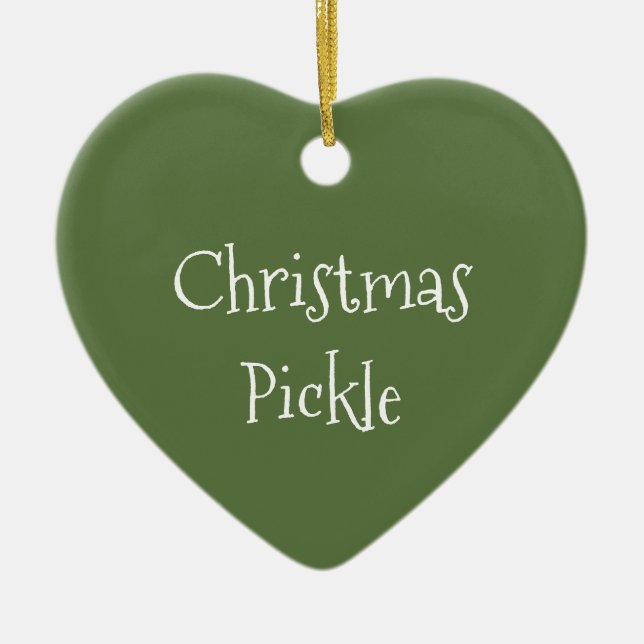 Christmas Pickle Ceramic Ornament (Front)