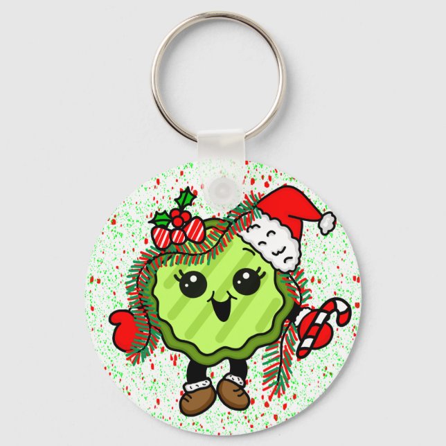 Christmas Pickle | Funny Holiday Pickles  Key Ring (Front)