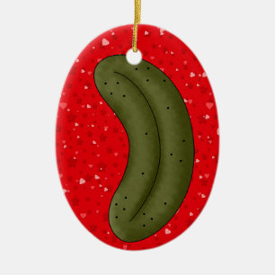 Christmas Pickle Legend 2 Ceramic Ornament