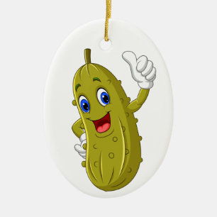Christmas Pickle Legend Ceramic Ornament