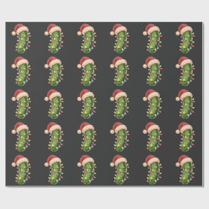 Christmas Pickle Pickle In Xmas Light Pickle Wrapping Paper