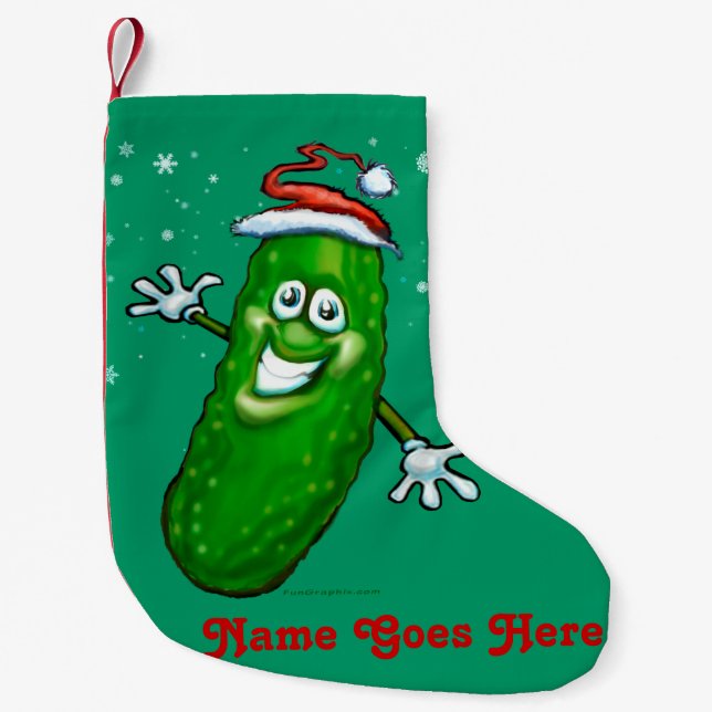 Christmas Pickle Small Christmas Stocking (Front)