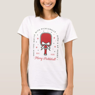Christmas pickleball funny quotes party aesthetic T-Shirt