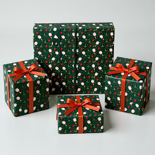 Christmas Pickleball Holiday Rally Wrapping Paper