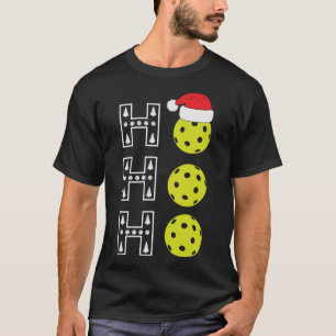 Christmas Pickleball Santa Hat Funny Pickle Ball P T-Shirt