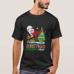 Christmas Pickleball Squad Santa Playing Picklebal T-Shirt