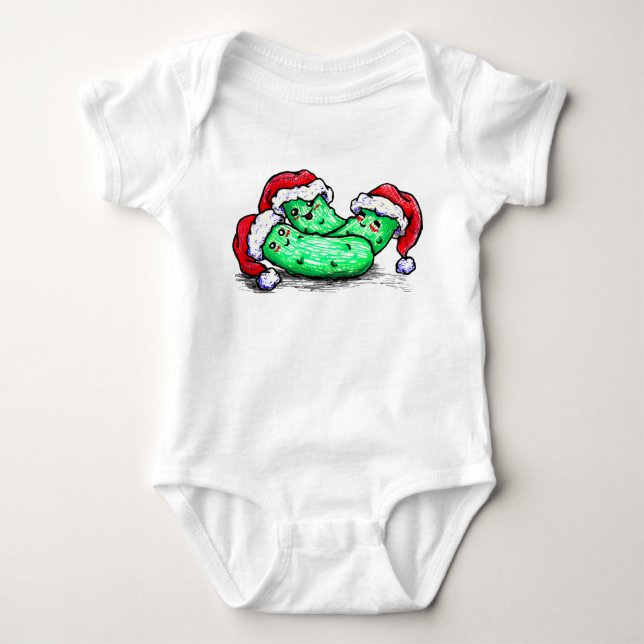Christmas Pickles Baby Bodysuit (Front)